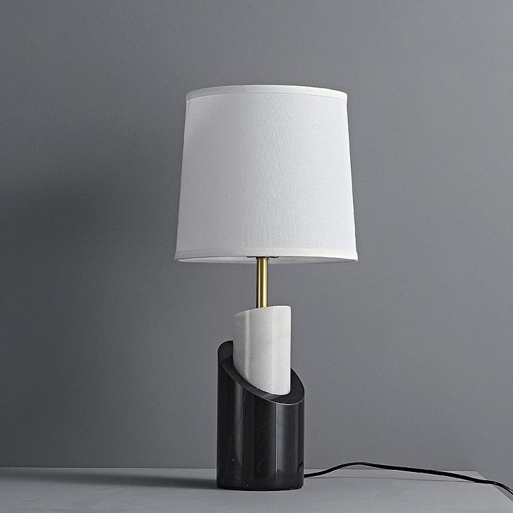 Crest Contemporary Brass Table Lamp-Neutral Decor