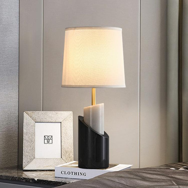 Crest Contemporary Brass Table Lamp-Neutral Decor