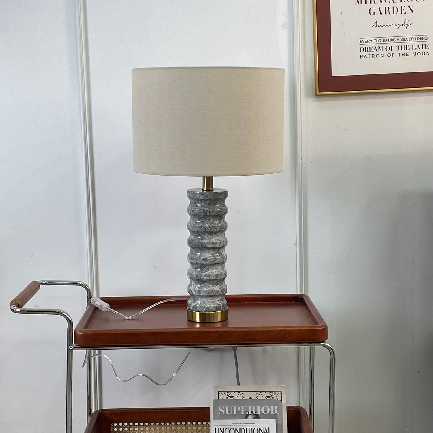 Waylon Modern Marble Table Lamp-Neutral Decor