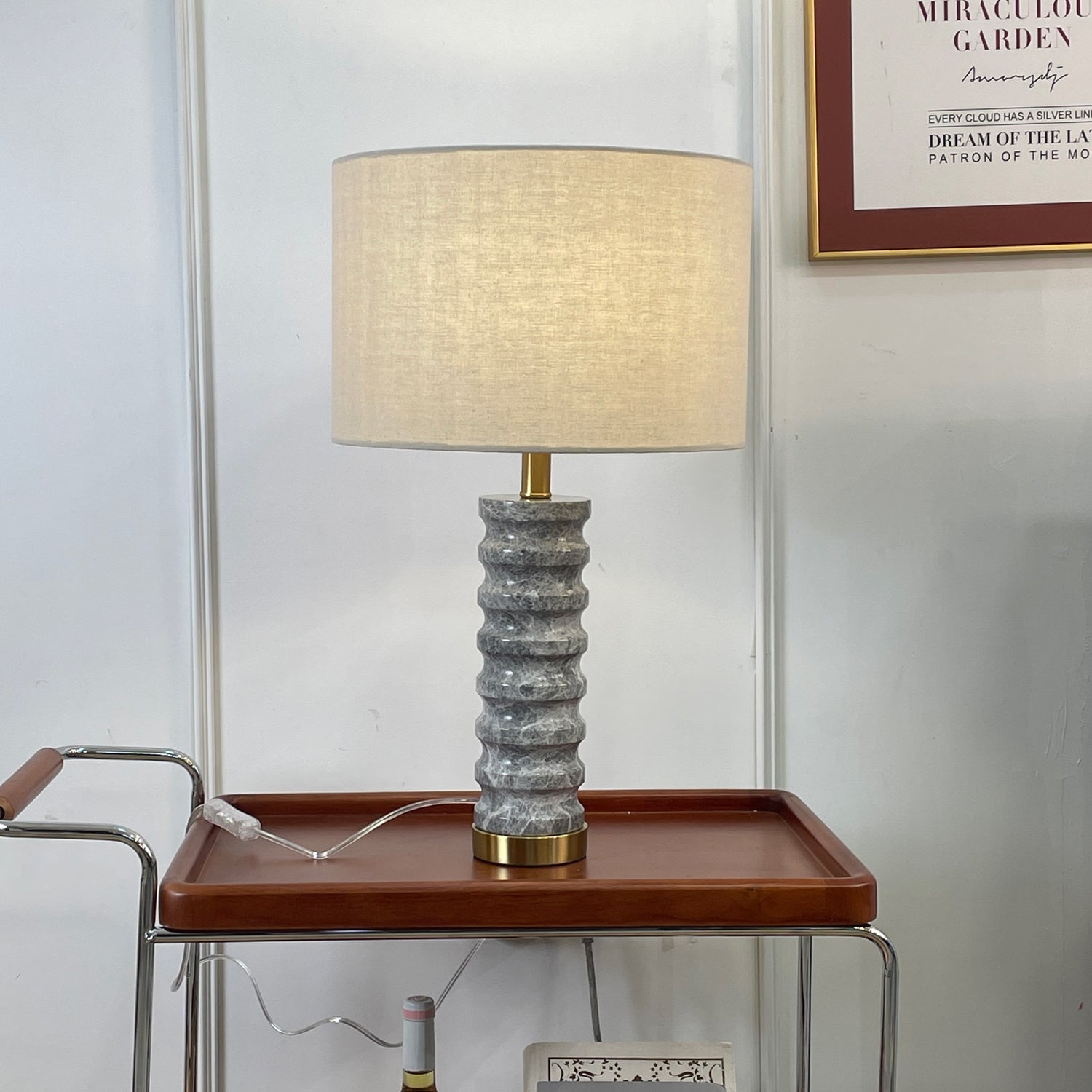 Waylon Modern Marble Table Lamp-Neutral Decor