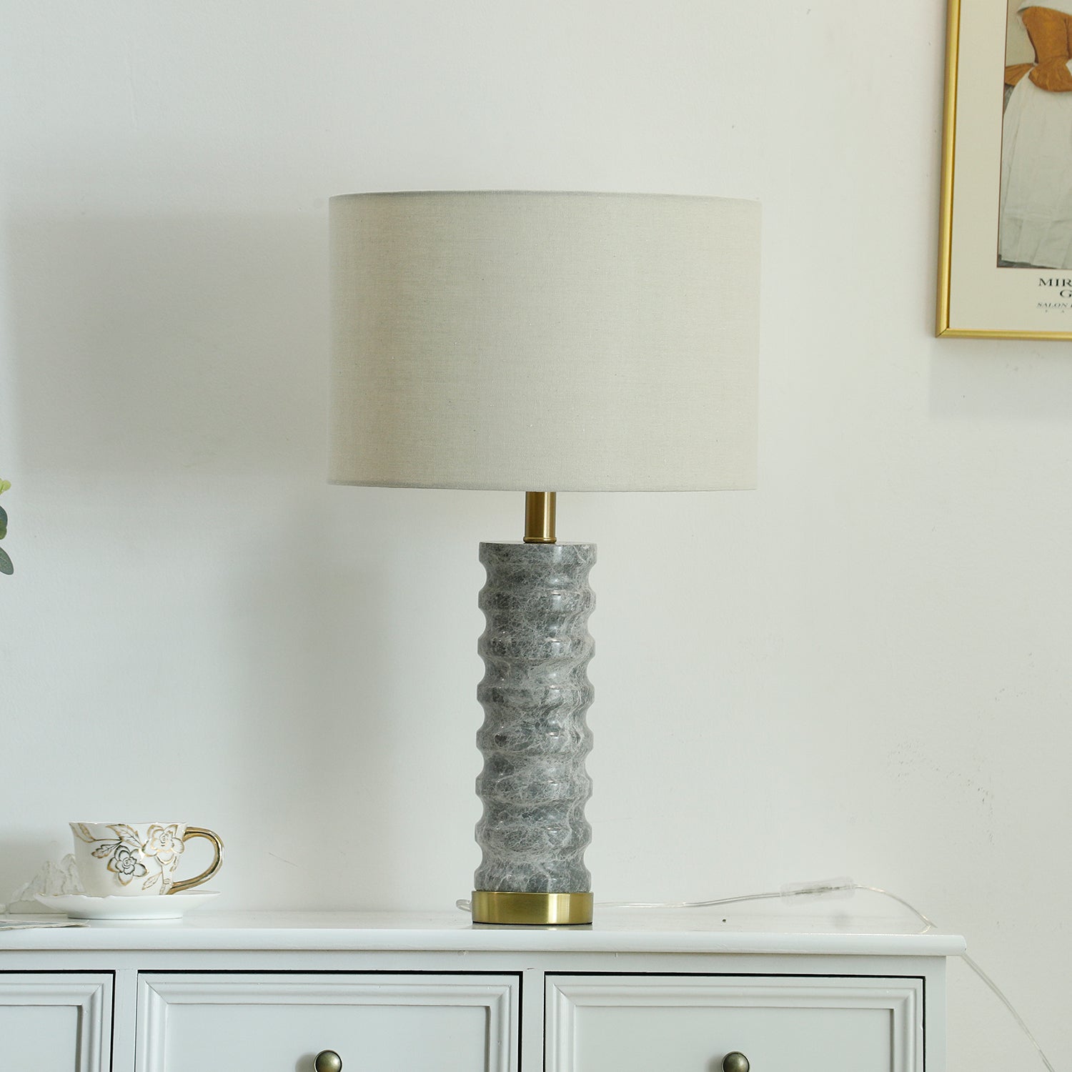 Waylon Modern Marble Table Lamp-Neutral Decor