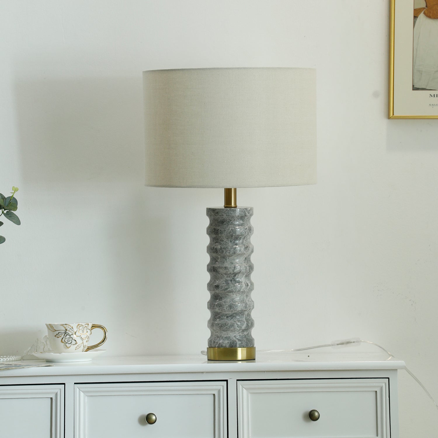Waylon Modern Marble Table Lamp-Neutral Decor