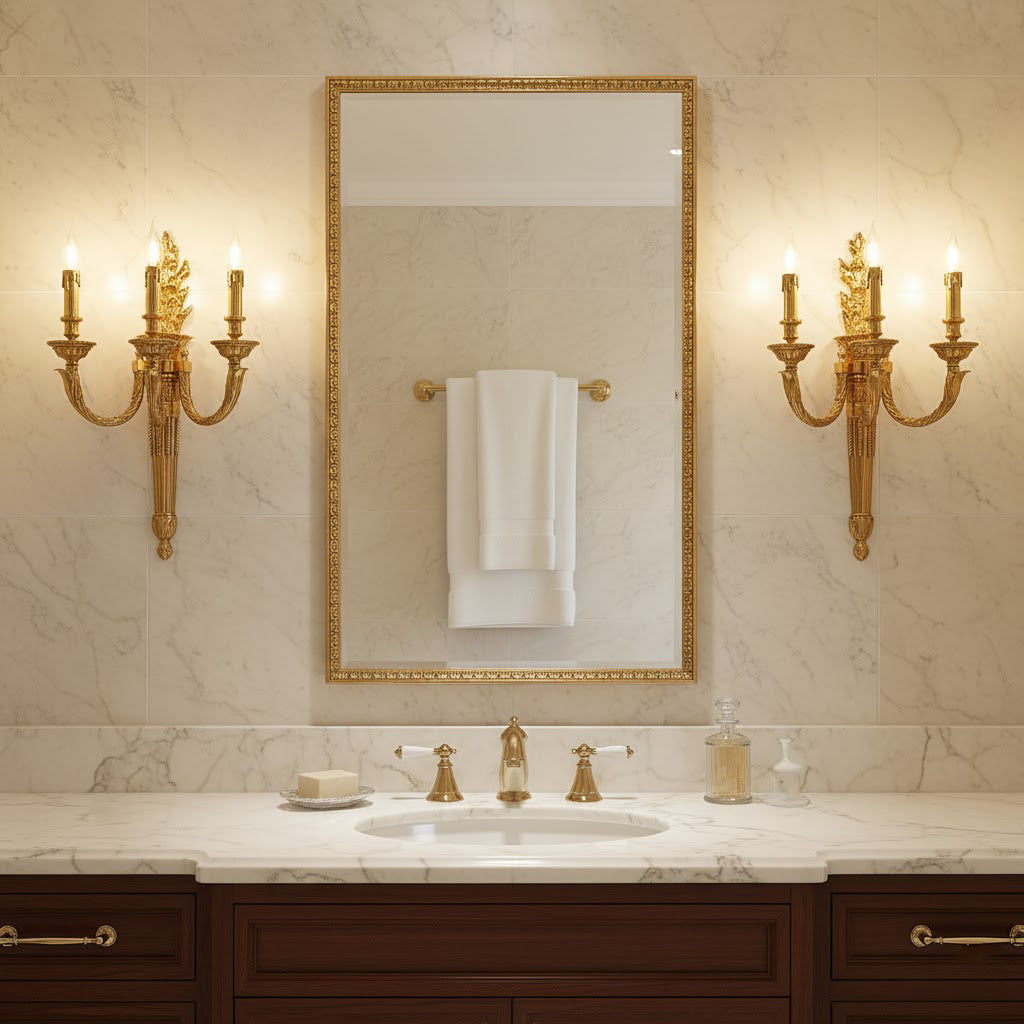 Front view of the 3-head Julienne Wall Lamp.