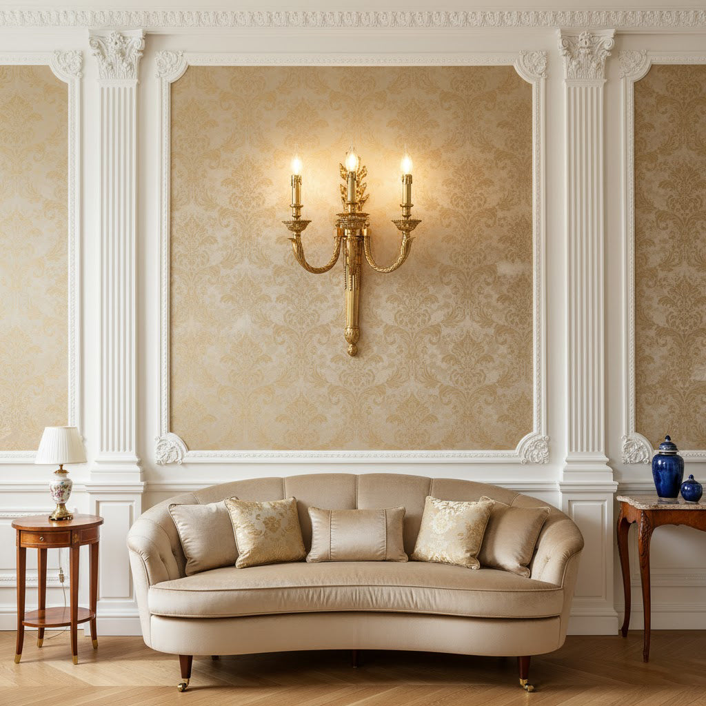 Angled view of the Julienne Wall Lamp highlighting its structure.