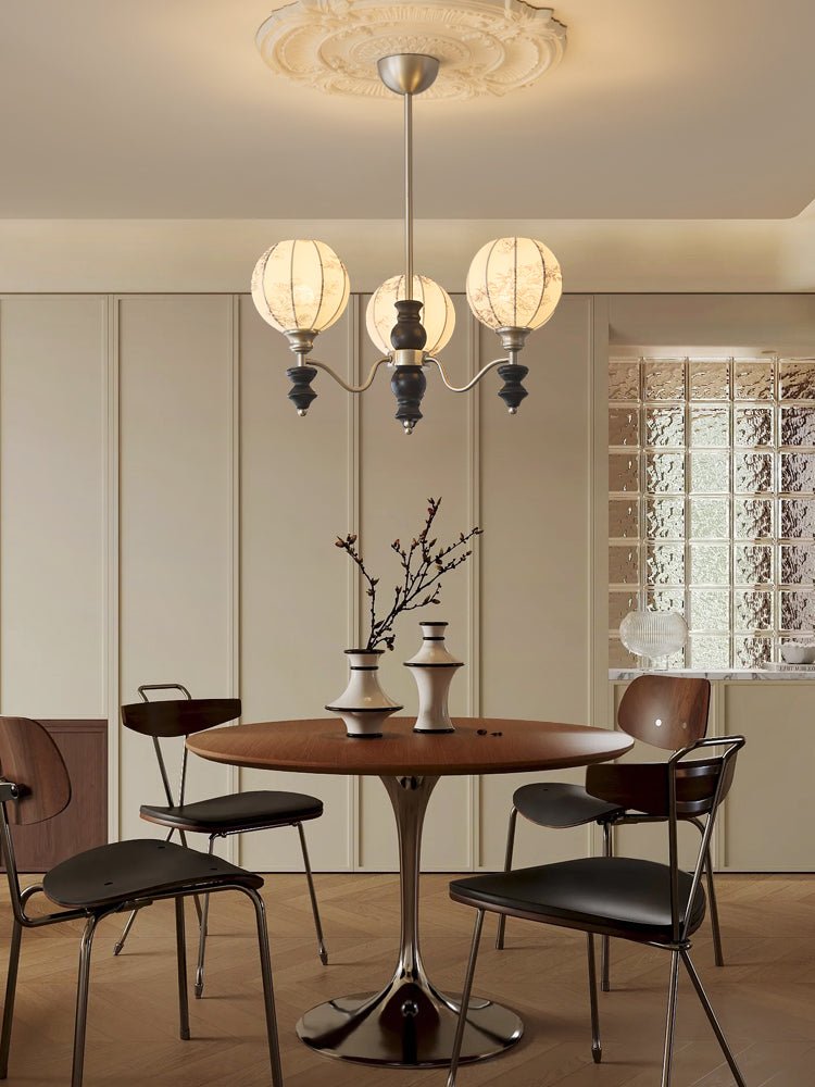 Osilan Traditional Elegance Vintage Wood Chandelier-Neutral Decor