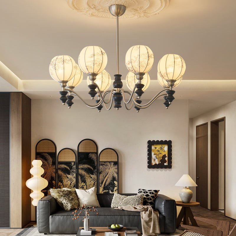 Osilan Traditional Elegance Vintage Wood Chandelier-Neutral Decor
