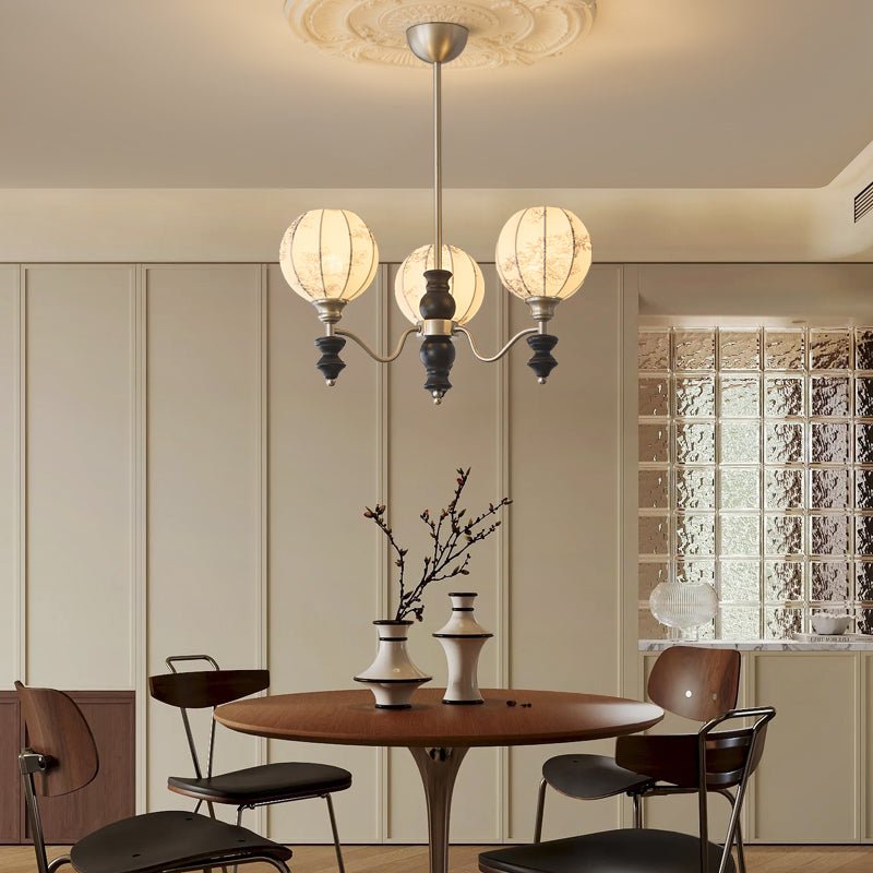 Osilan Traditional Elegance Vintage Wood Chandelier-Neutral Decor