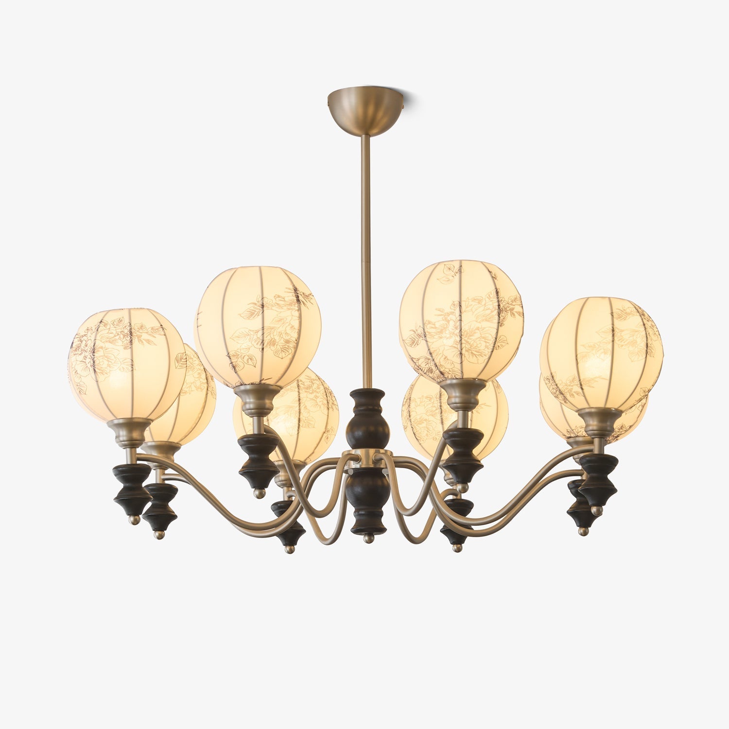 Osilan Traditional Elegance Vintage Wood Chandelier-Neutral Decor