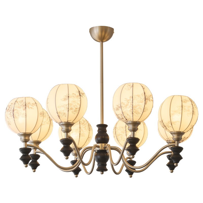 Osilan Traditional Elegance Vintage Wood Chandelier-Neutral Decor