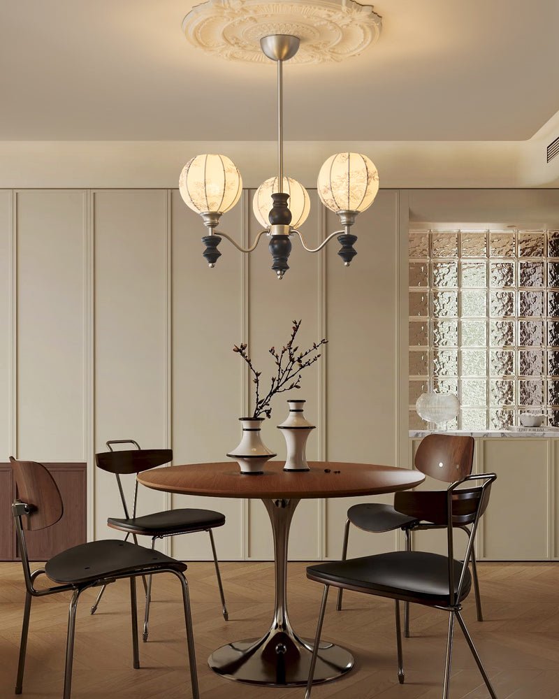 Osilan Traditional Elegance Vintage Wood Chandelier-Neutral Decor