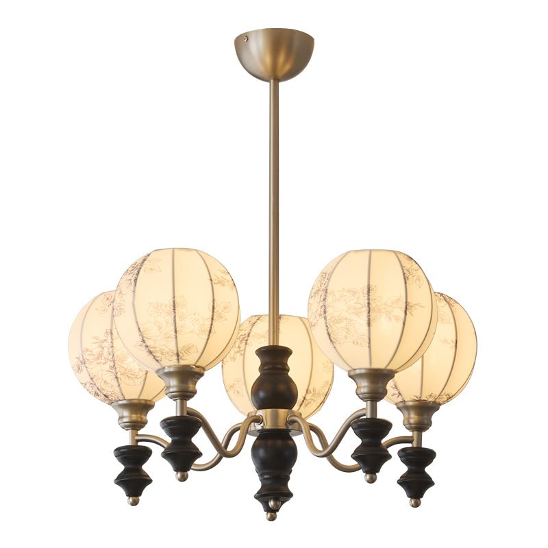 Osilan Traditional Elegance Vintage Wood Chandelier-Neutral Decor