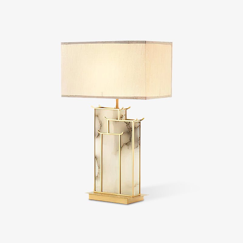 Nysilor Rectangular Glass Table Lamp-Neutral Decor
