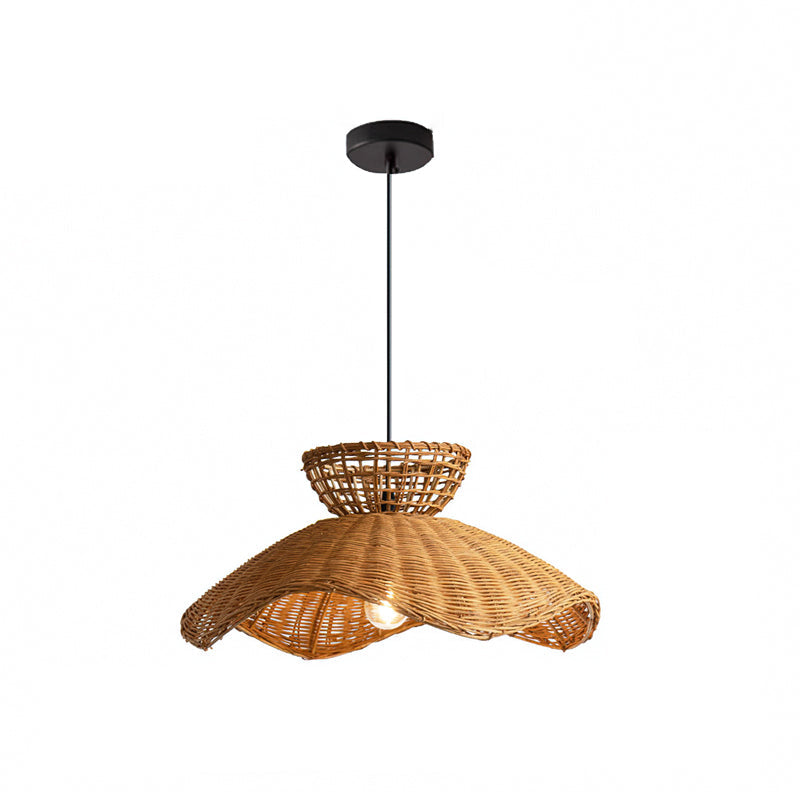 Selvona Rattan Wave Pendant Light