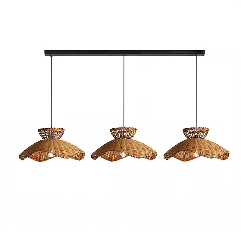 Selvona Rattan Wave Pendant Light