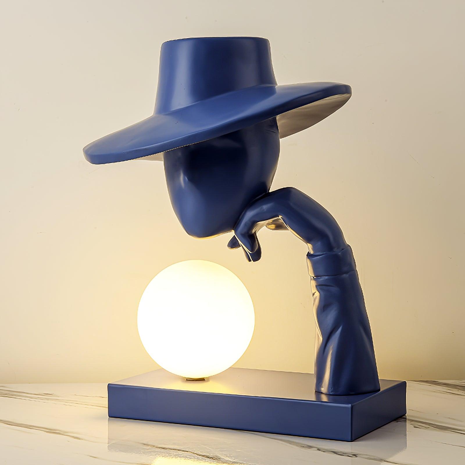 Cisoril Sculptural Ceramic Desk Lamp-Neutral Decor