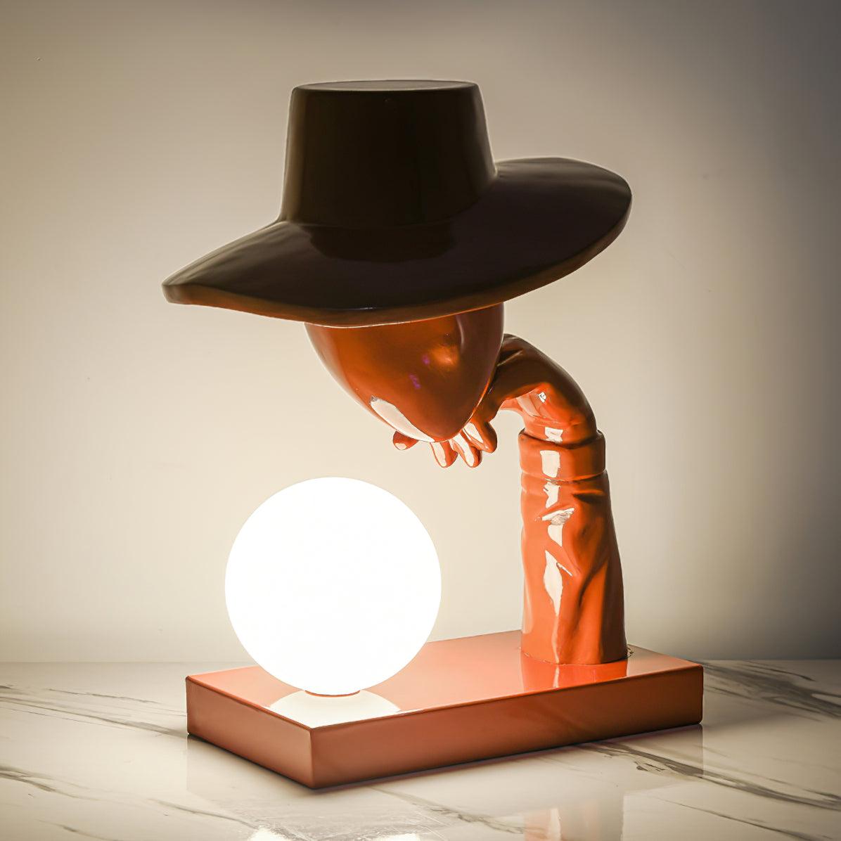 Cisoril Sculptural Ceramic Desk Lamp-Neutral Decor