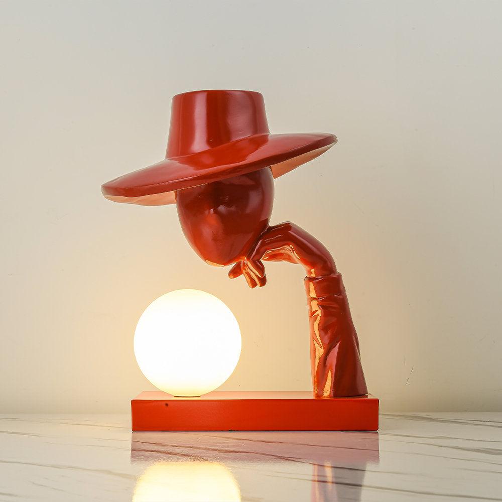 Cisoril Sculptural Ceramic Desk Lamp-Neutral Decor