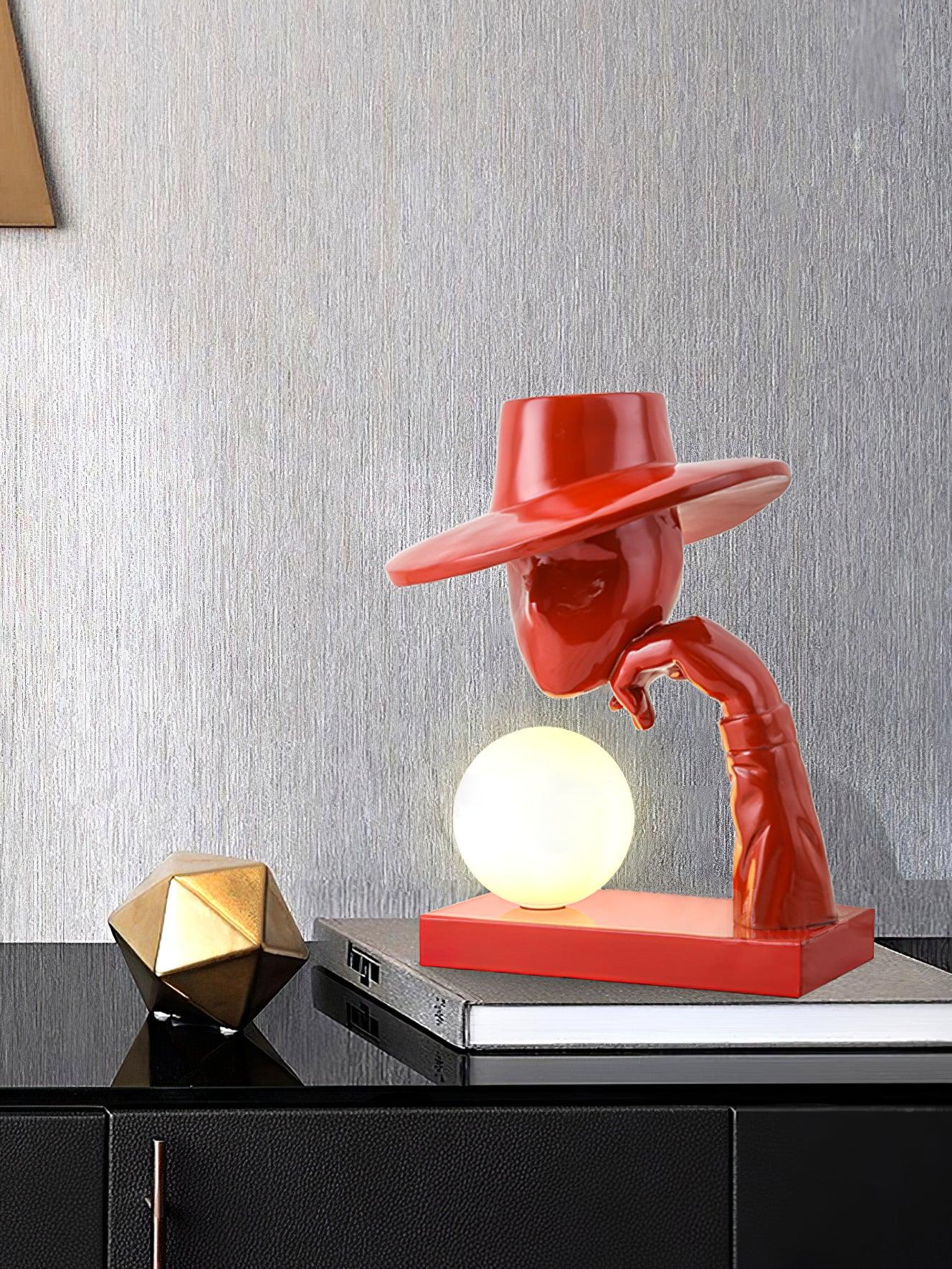 Cisoril Sculptural Ceramic Desk Lamp-Neutral Decor