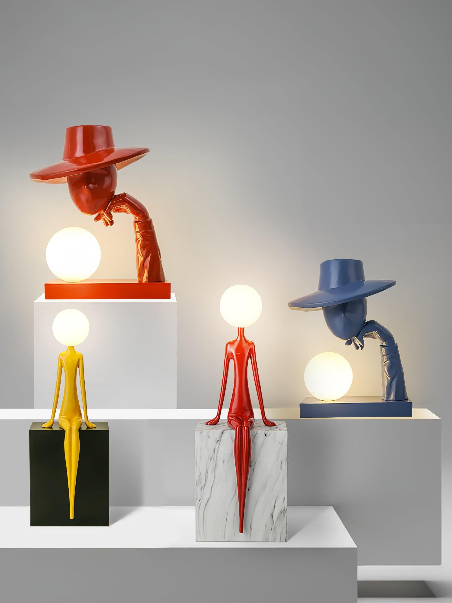 Cisoril Sculptural Ceramic Desk Lamp-Neutral Decor