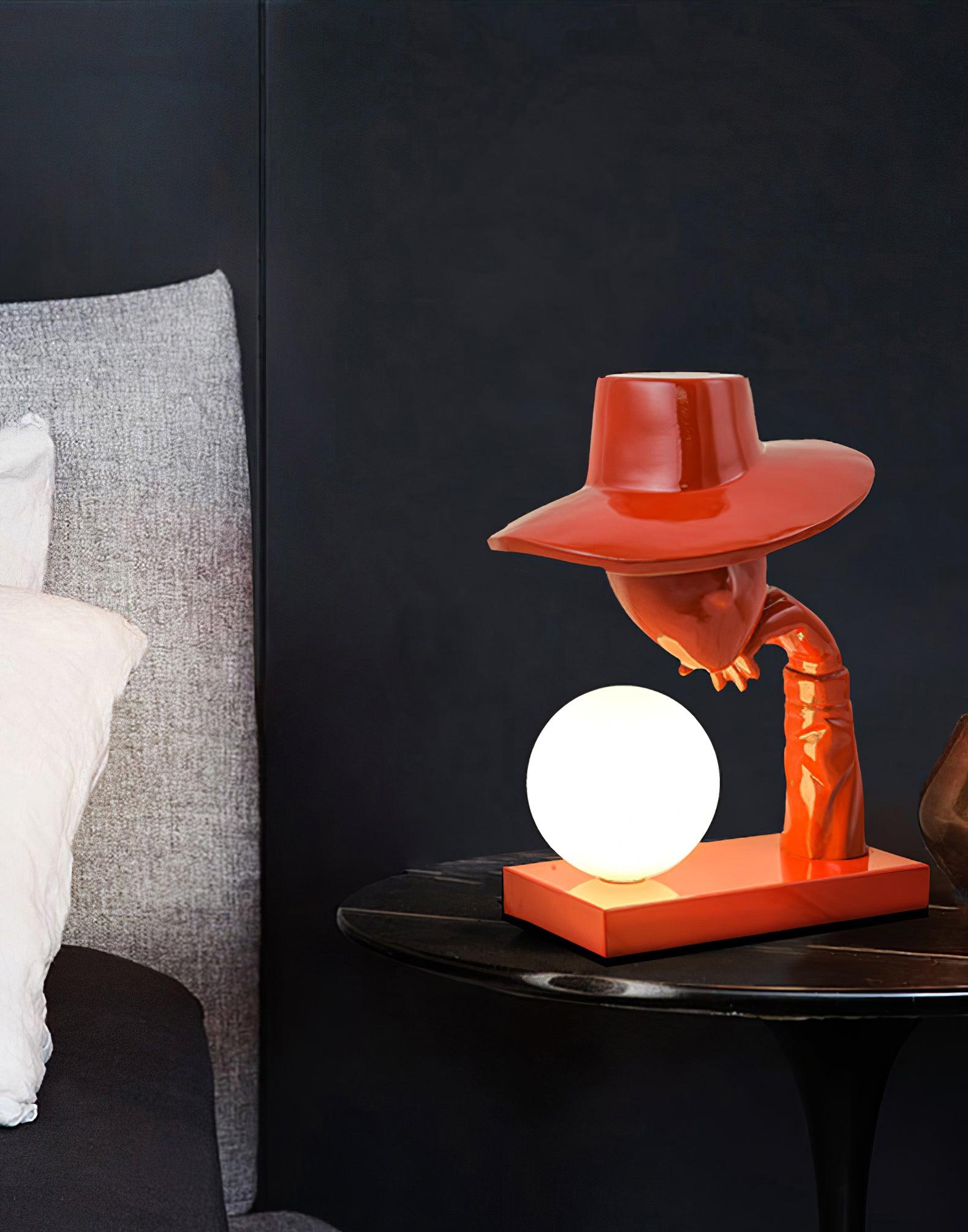 Cisoril Sculptural Ceramic Desk Lamp-Neutral Decor