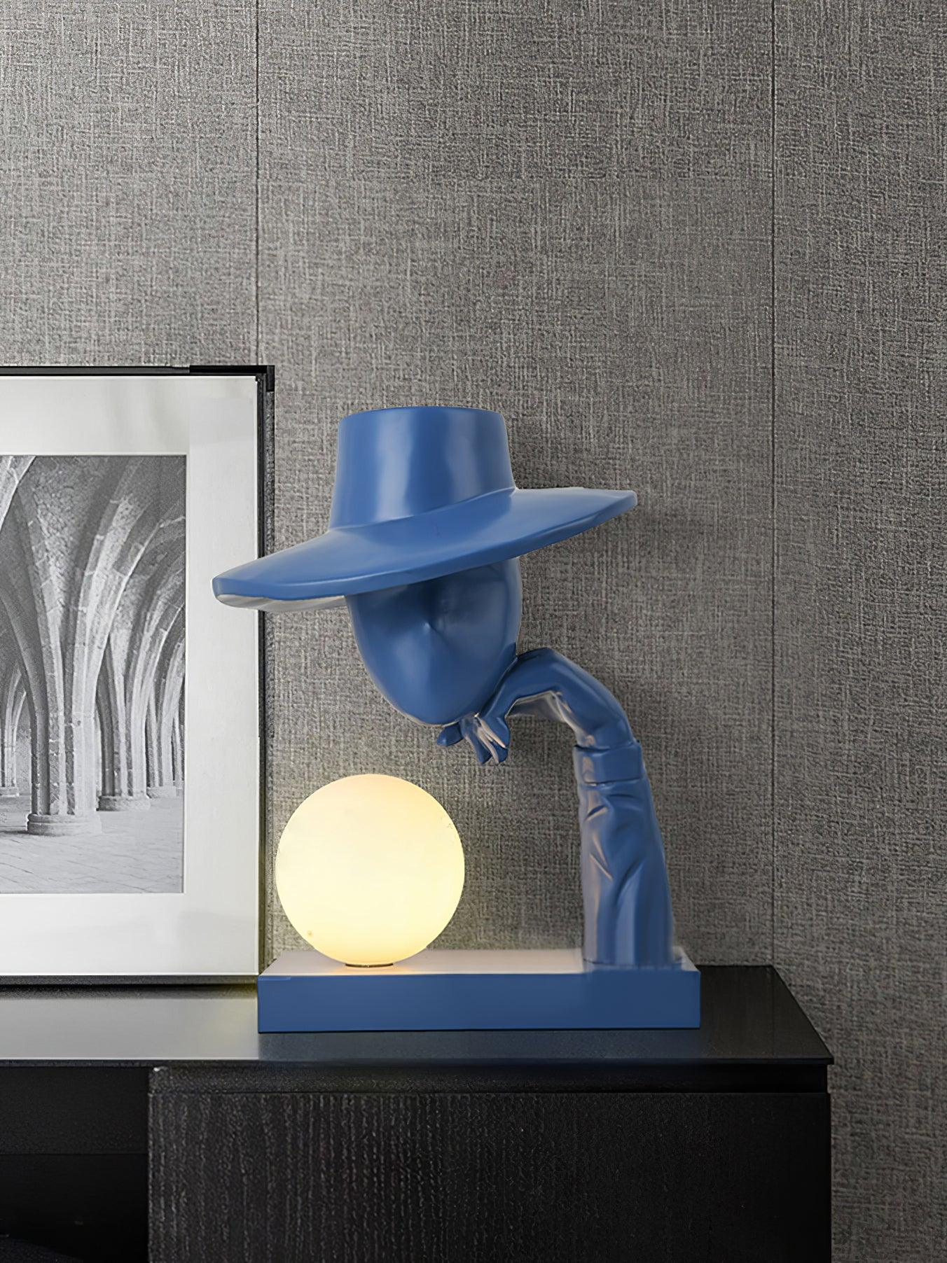 Cisoril Sculptural Ceramic Desk Lamp-Neutral Decor