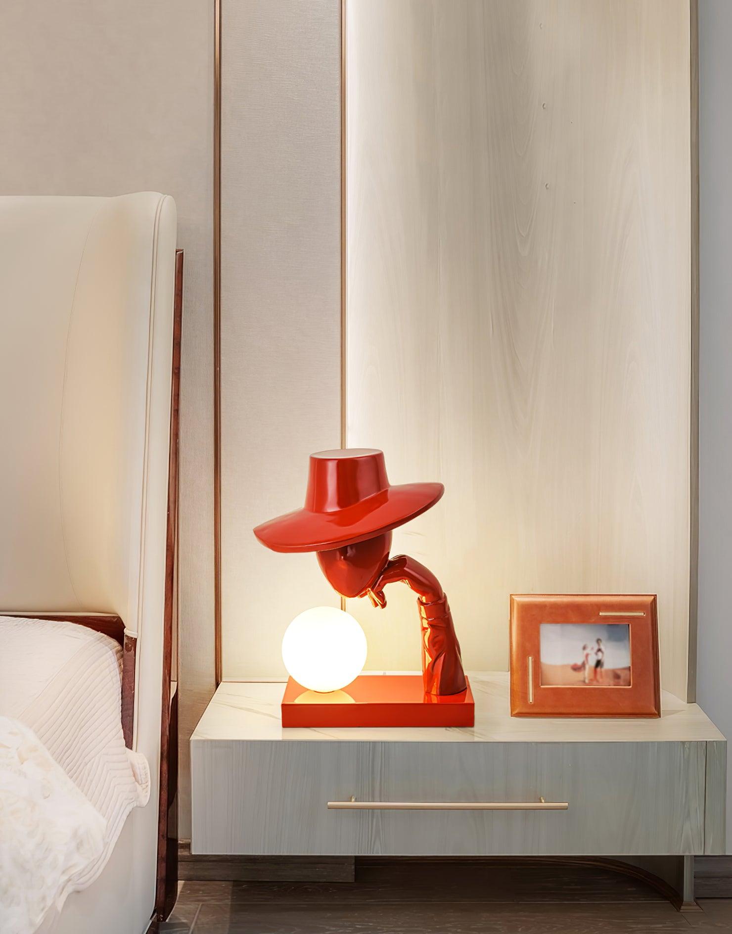 Cisoril Sculptural Ceramic Desk Lamp-Neutral Decor