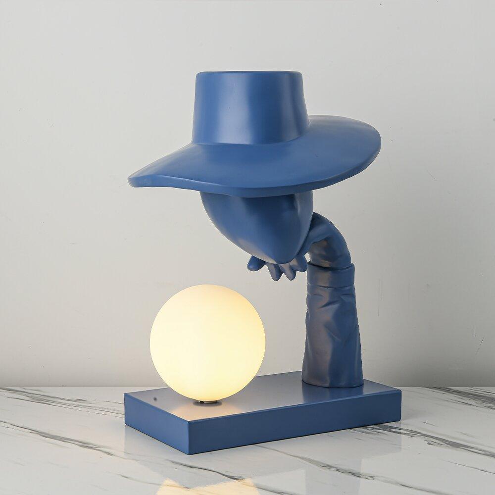 Cisoril Sculptural Ceramic Desk Lamp-Neutral Decor
