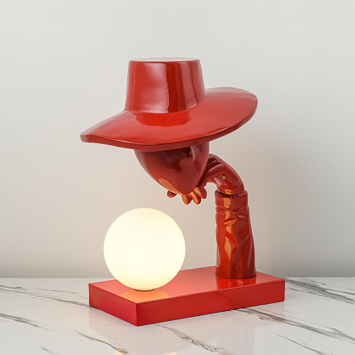 Cisoril Sculptural Ceramic Desk Lamp-Neutral Decor