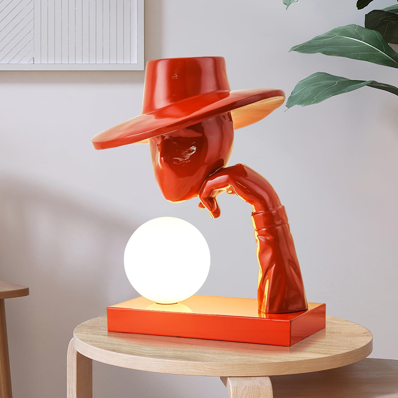 Cisoril Sculptural Ceramic Desk Lamp-Neutral Decor