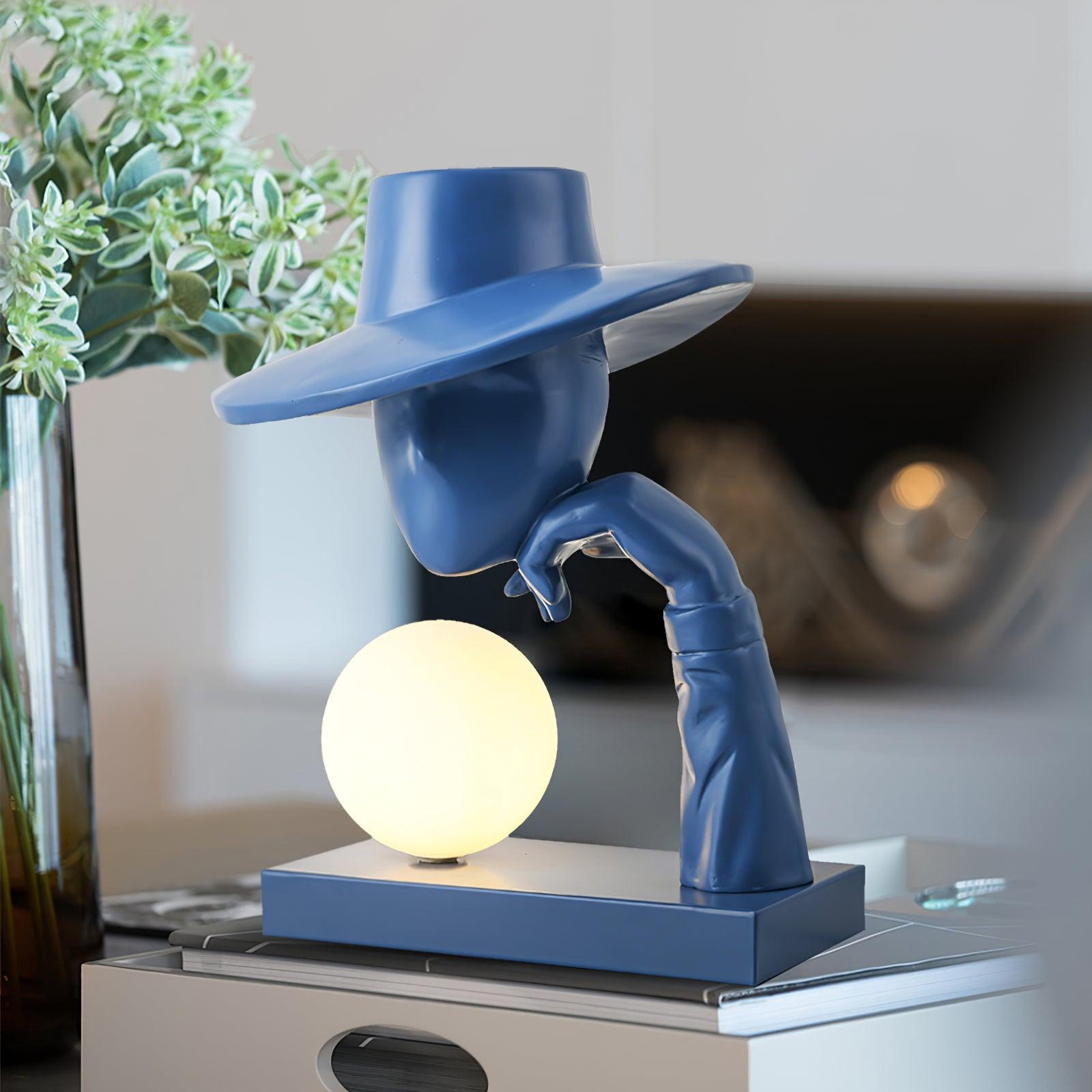Cisoril Sculptural Ceramic Desk Lamp-Neutral Decor