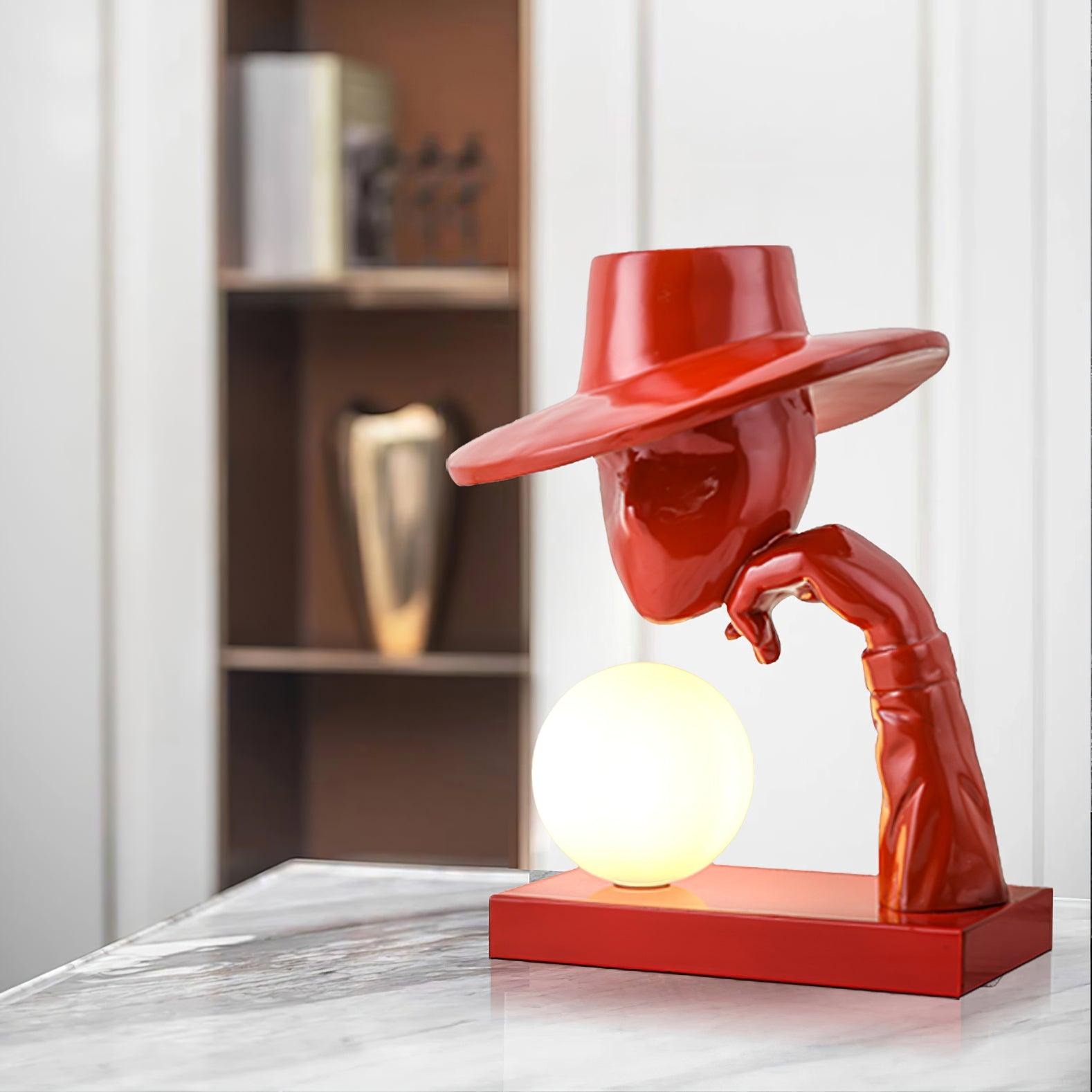 Cisoril Sculptural Ceramic Desk Lamp-Neutral Decor