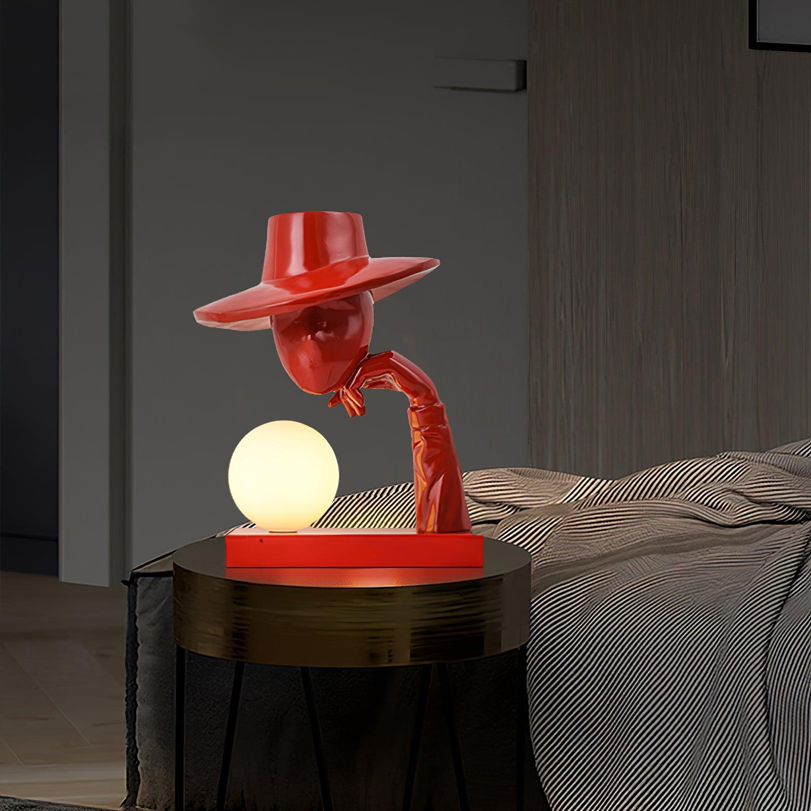 Cisoril Sculptural Ceramic Desk Lamp-Neutral Decor