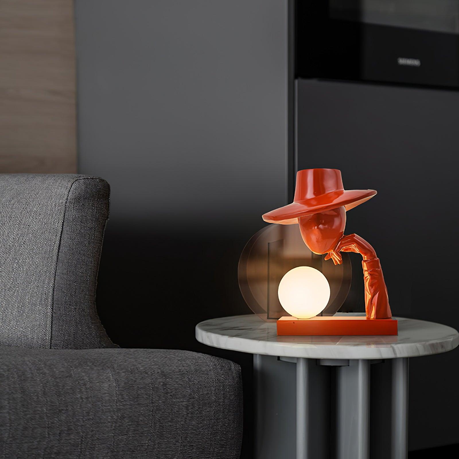 Cisoril Sculptural Ceramic Desk Lamp-Neutral Decor