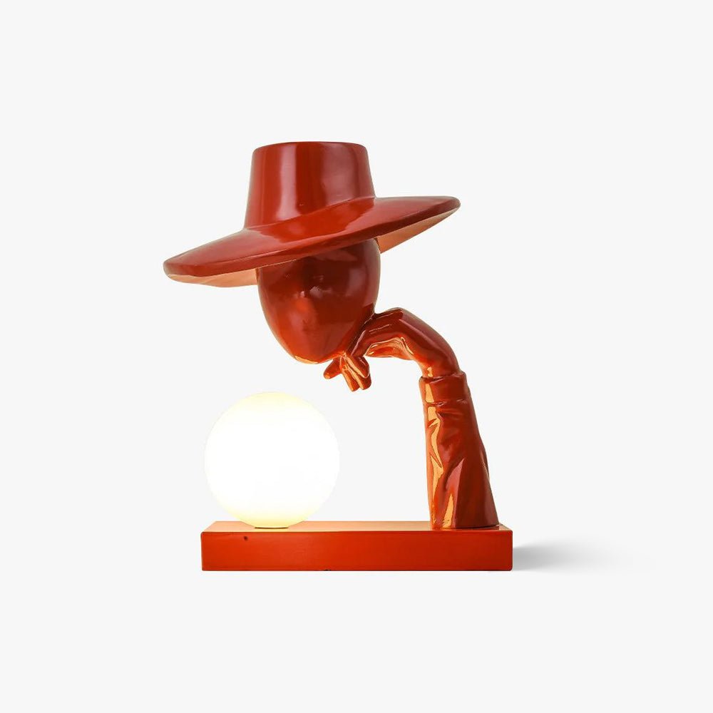 Cisoril Sculptural Ceramic Desk Lamp-Neutral Decor