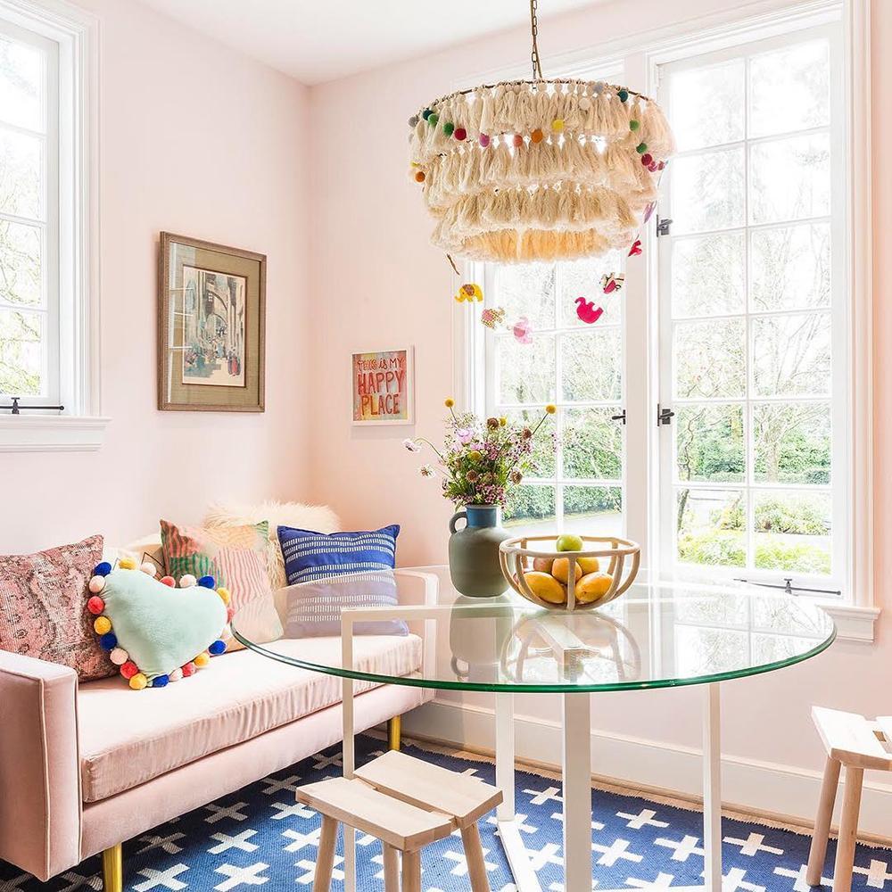 Arixo Chandelier Pink Bohemian Chic-Neutral Decor
