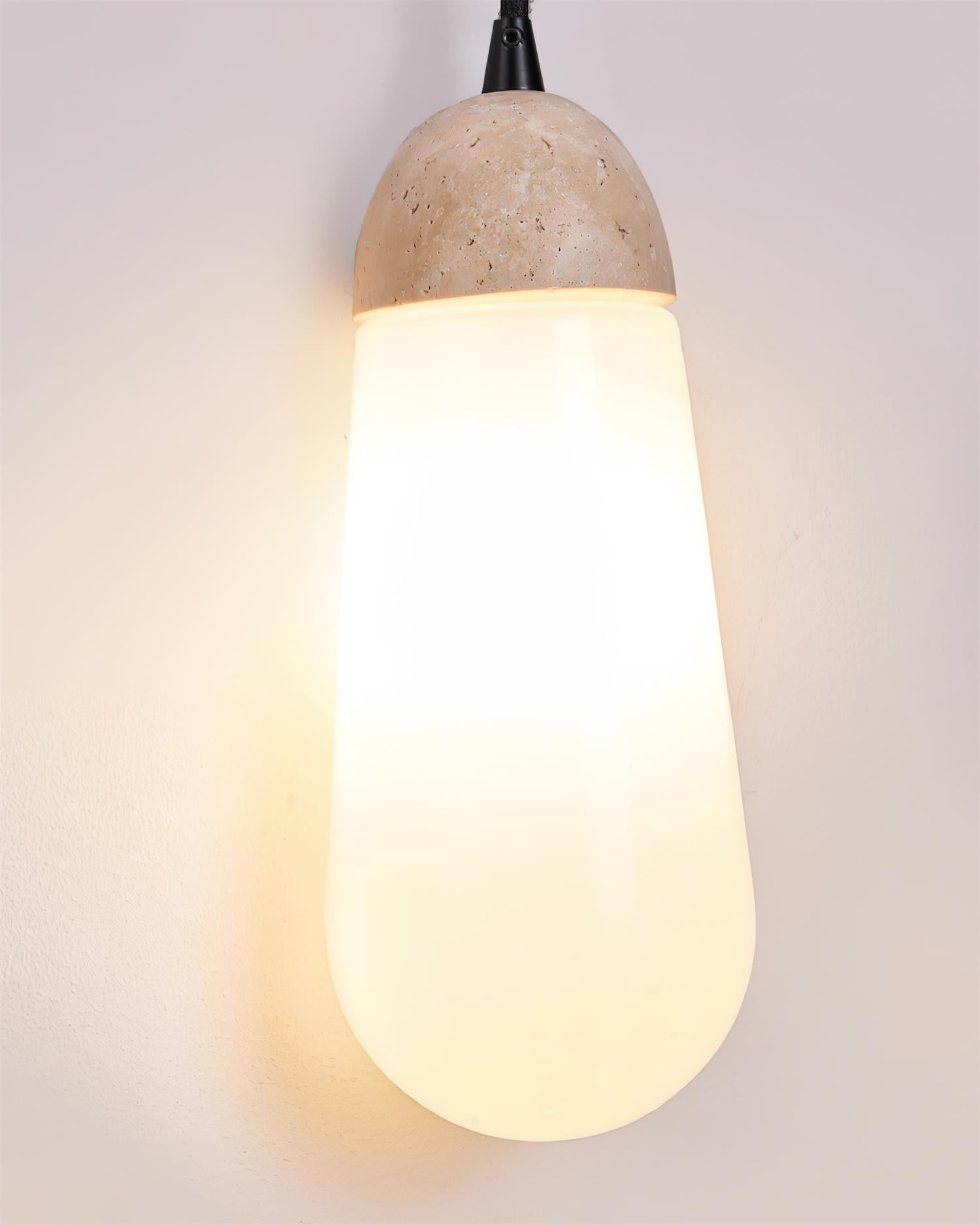 Ritta Wall Lamp Travertine  Teardrop-shaped