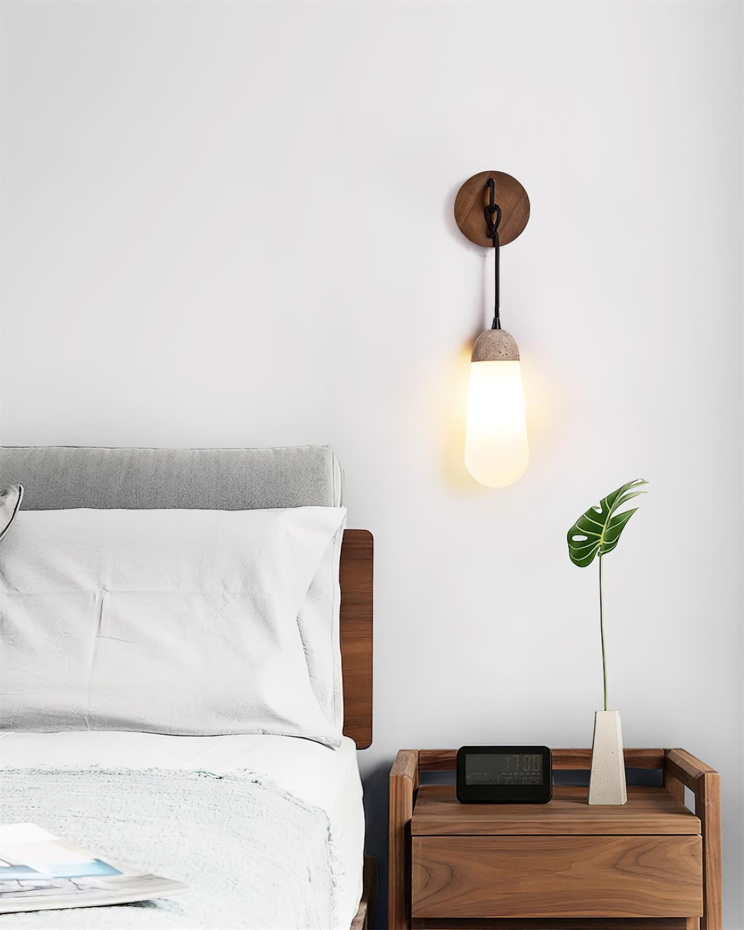 Ritta Wall Lamp Travertine  Teardrop-shaped