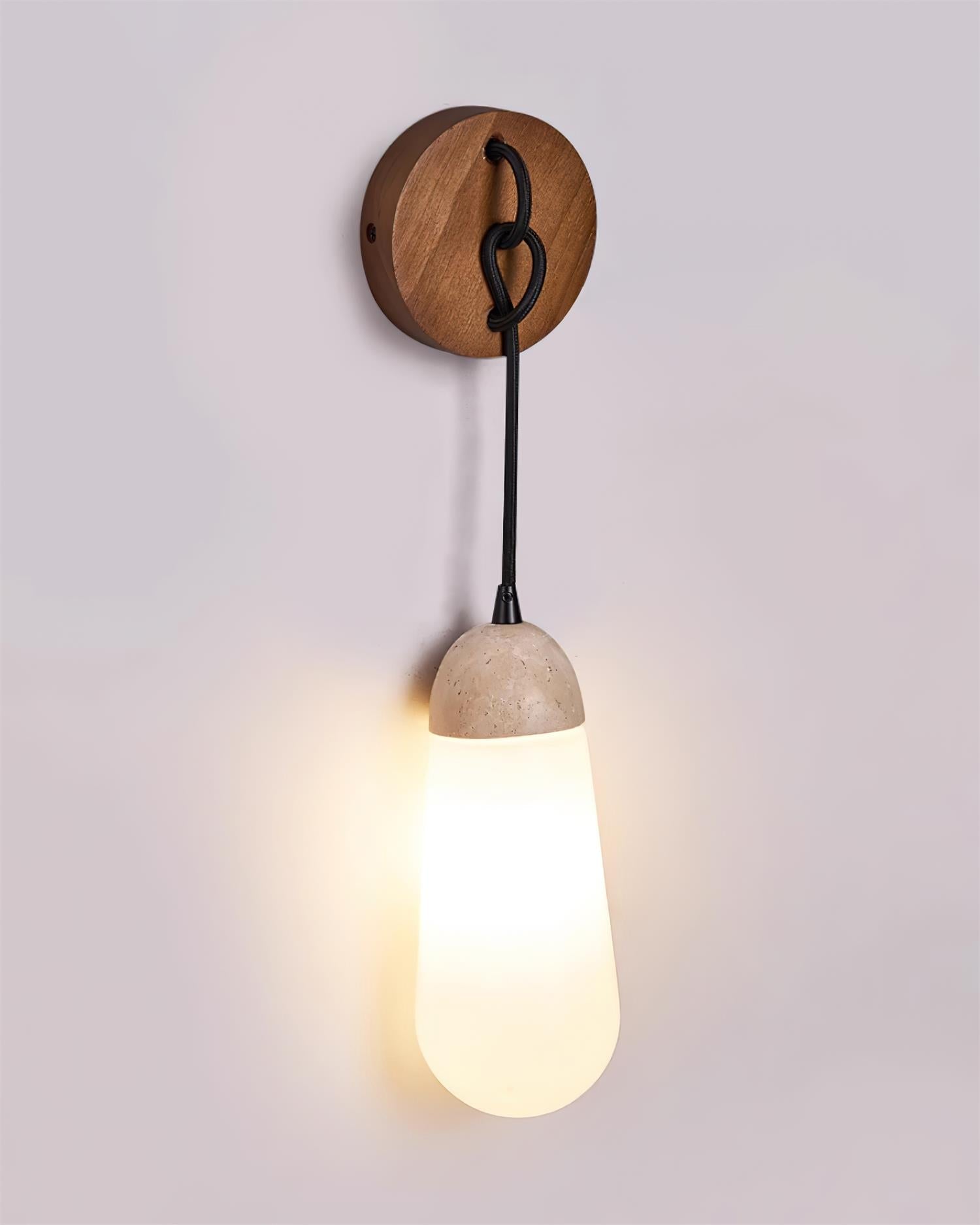Ritta Wall Lamp Travertine  Teardrop-shaped