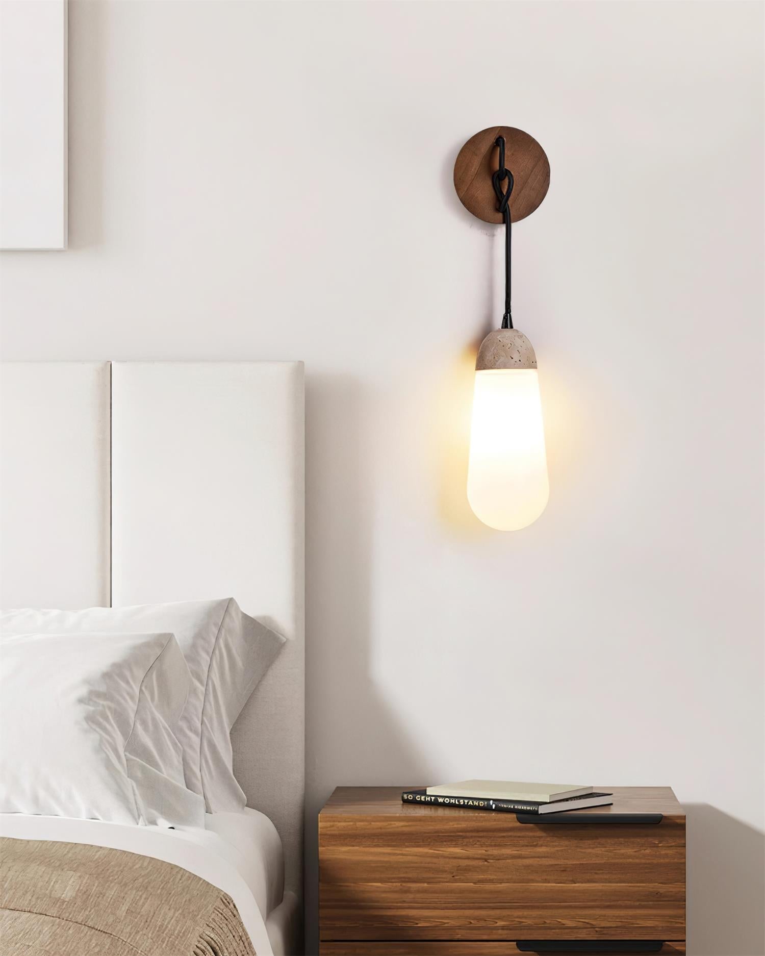 Ritta Wall Lamp Travertine  Teardrop-shaped