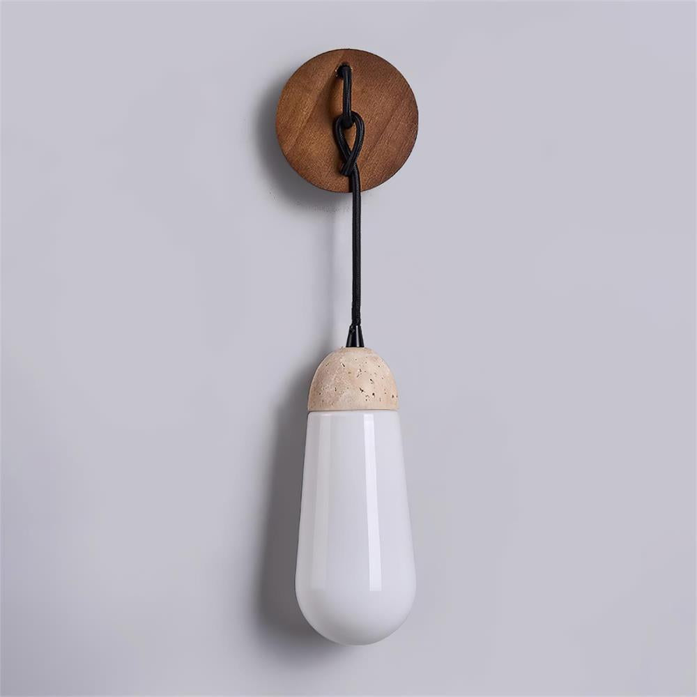 Ritta Wall Lamp Travertine  Teardrop-shaped