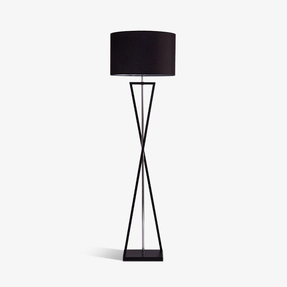 Xeno Black Fabric Modern Floor Lamp-Neutral Decor