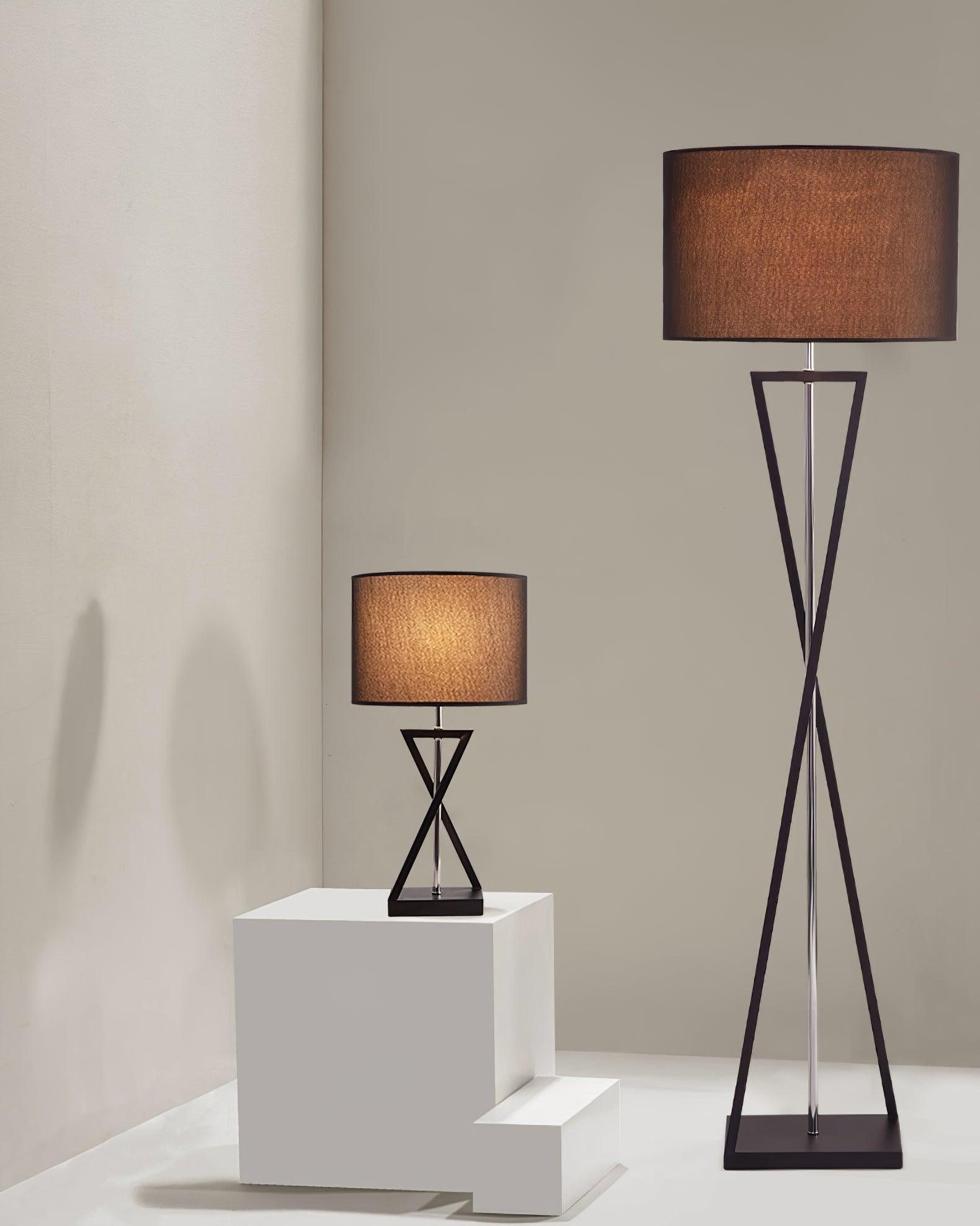 Xeno Black Fabric Modern Floor Lamp-Neutral Decor