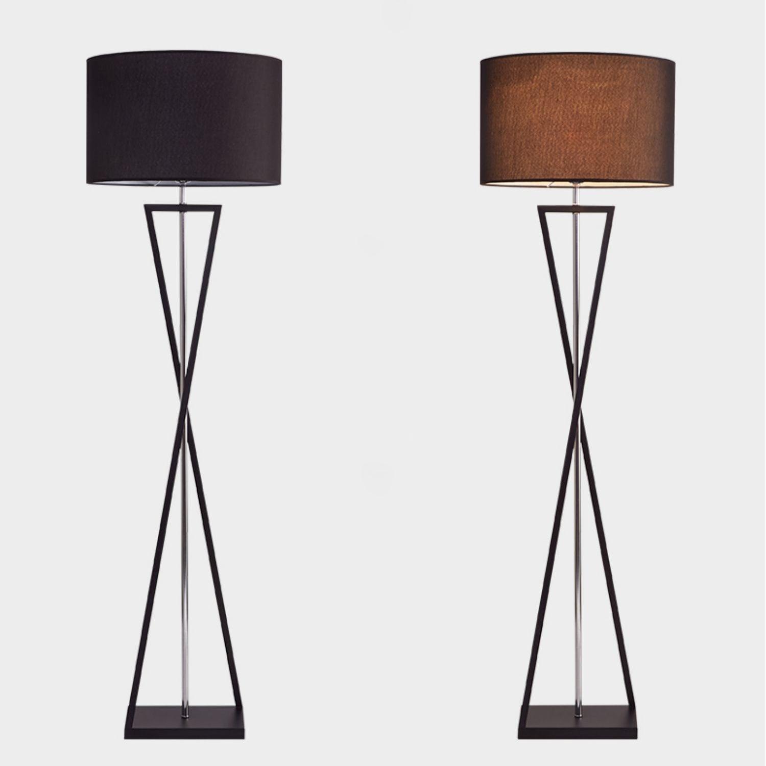 Xeno Black Fabric Modern Floor Lamp-Neutral Decor