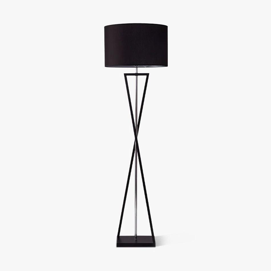 Xeno Black Fabric Modern Floor Lamp-Neutral Decor