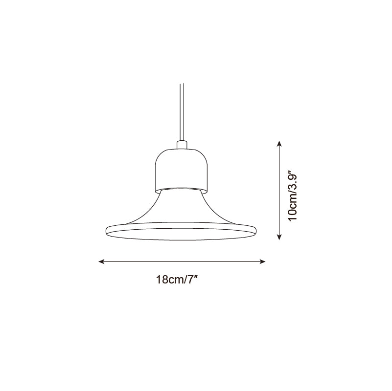 Ritta Pendant Light  Trumpet  Shape Travertine