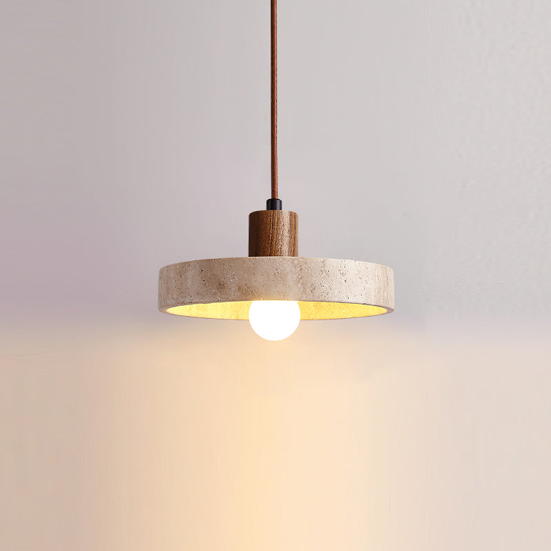 View of the Kairi Pendant Lamp's ceiling plate and suspension wires.