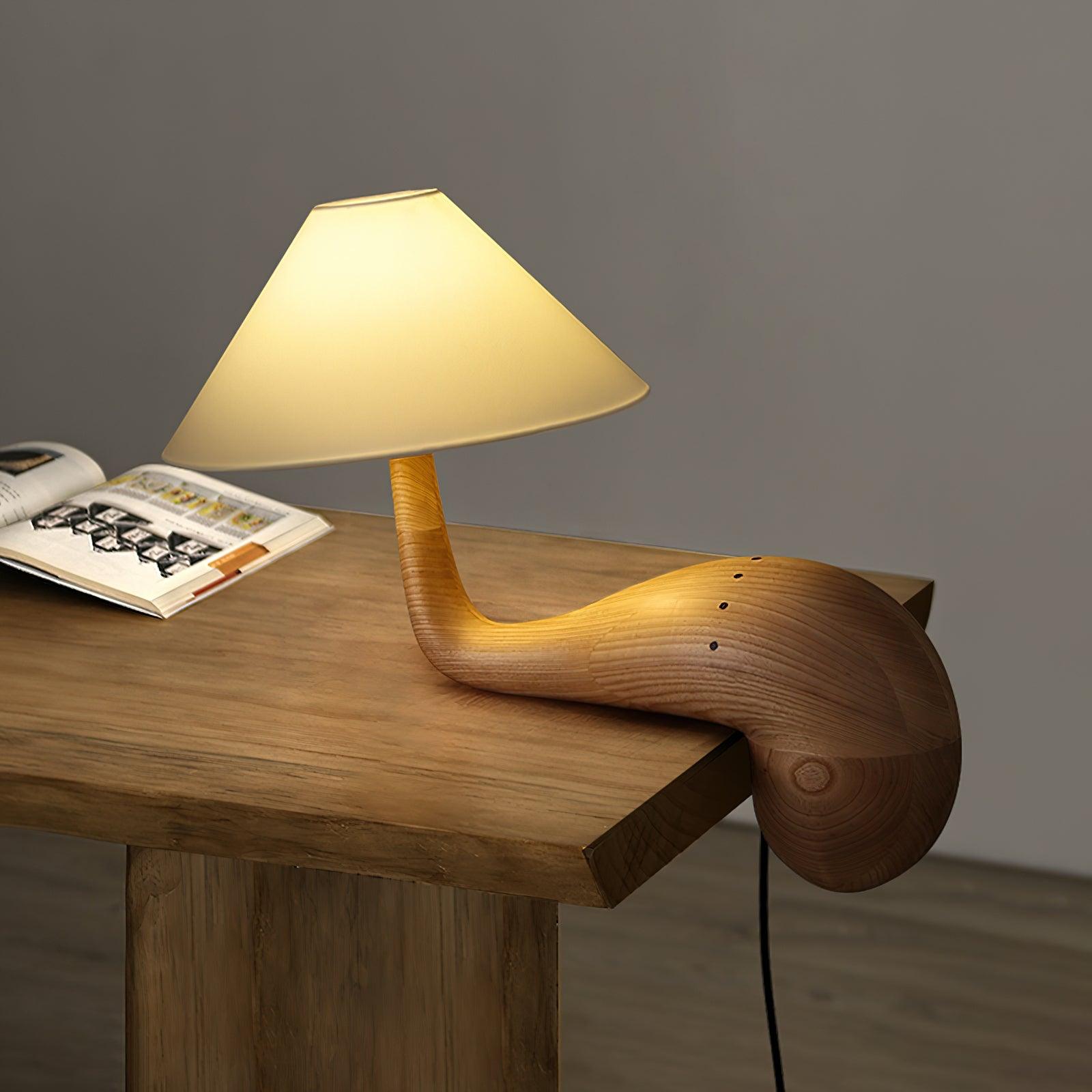 Solisise Wood Artistic Table Lamp-Neutral Decor