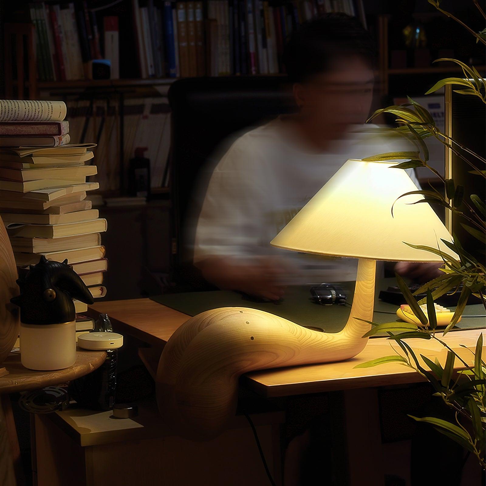 Solisise Wood Artistic Table Lamp-Neutral Decor