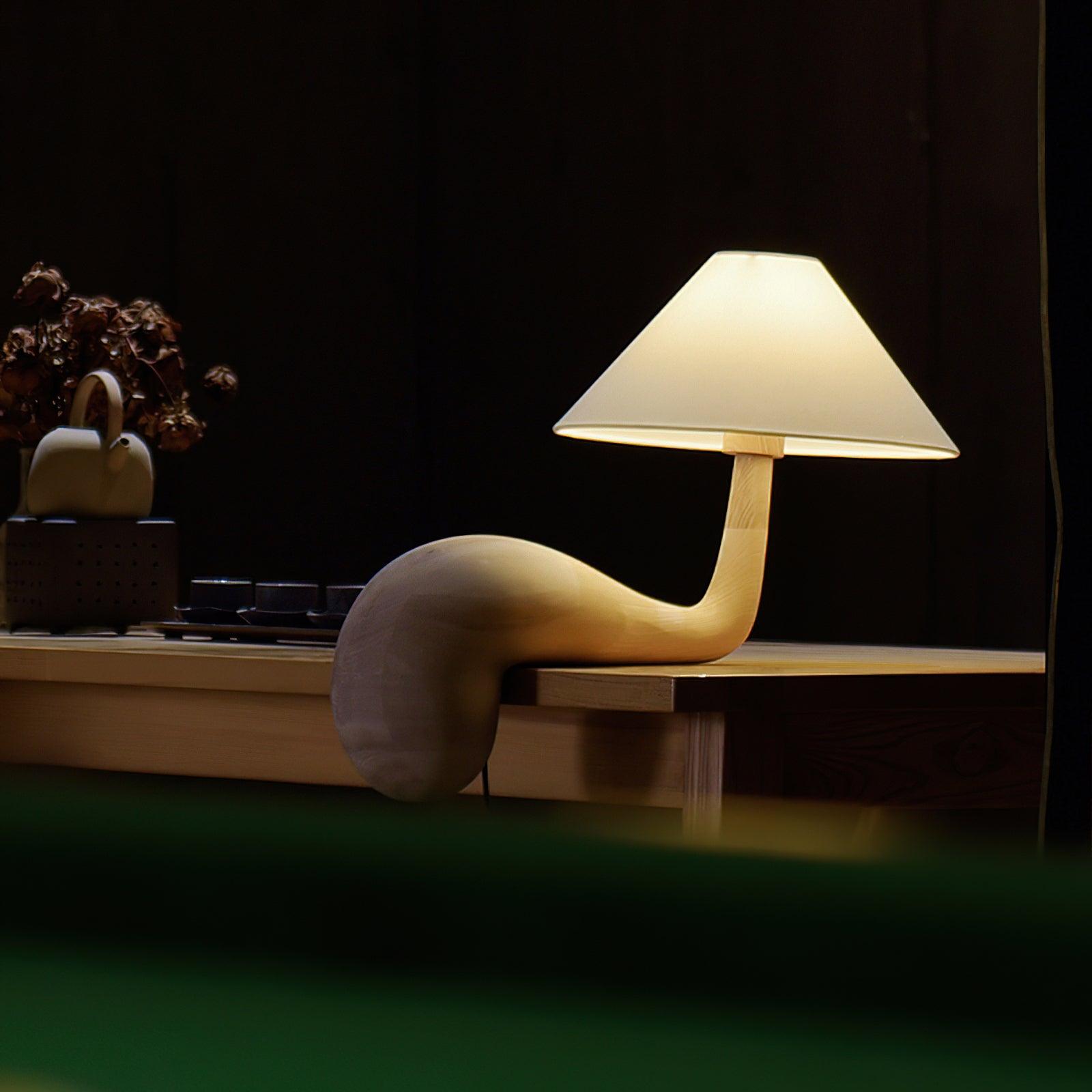 Solisise Wood Artistic Table Lamp-Neutral Decor