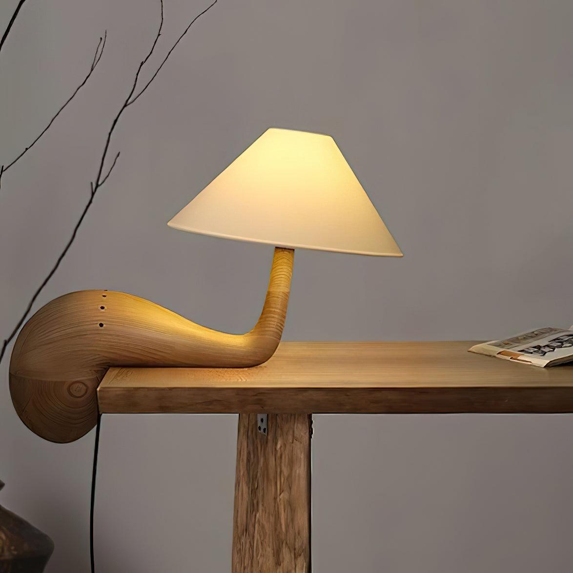 Solisise Wood Artistic Table Lamp-Neutral Decor